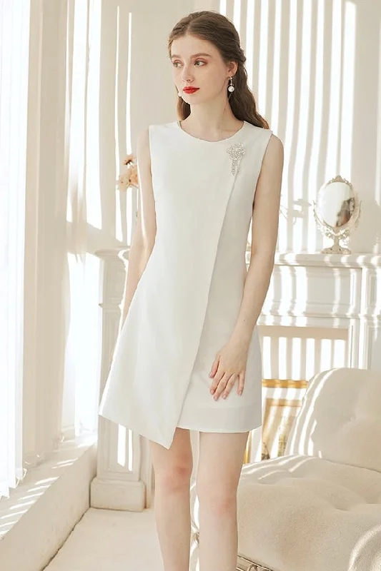 Designer Women’s Fashion Online Mini Dress With Brooch