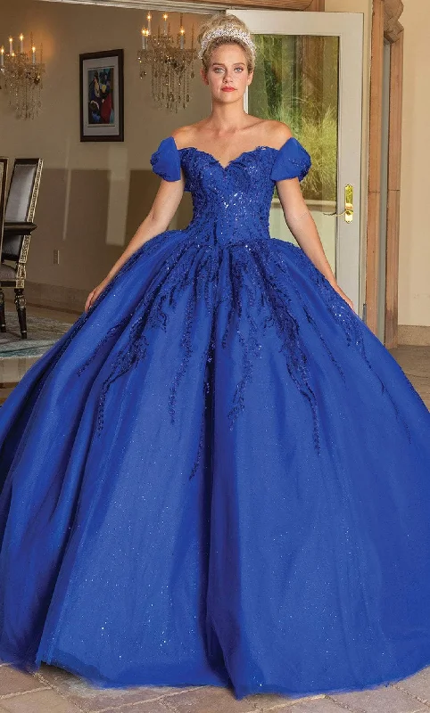 Elegant Styles Dancing Queen 1780 - Bow Accented Off Shoulder Ballgown