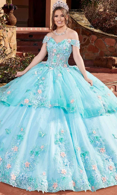 Pastel Styles Rachel Allan RQ2179 - Off Shoulder Tiered Ballgown