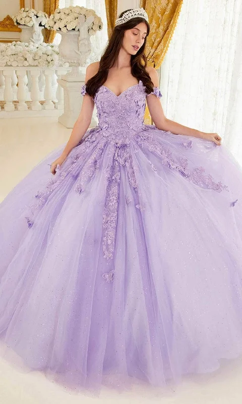 Women's Clothing Online Cinderella Divine 15709 - Off-Shoulder Ballgown with Beaded Detailing