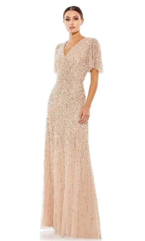 Your Timeless Wardrobe Awaits Mother of the Bride Dresses- Flutter Sleeve Beaded Formal Gown 35109