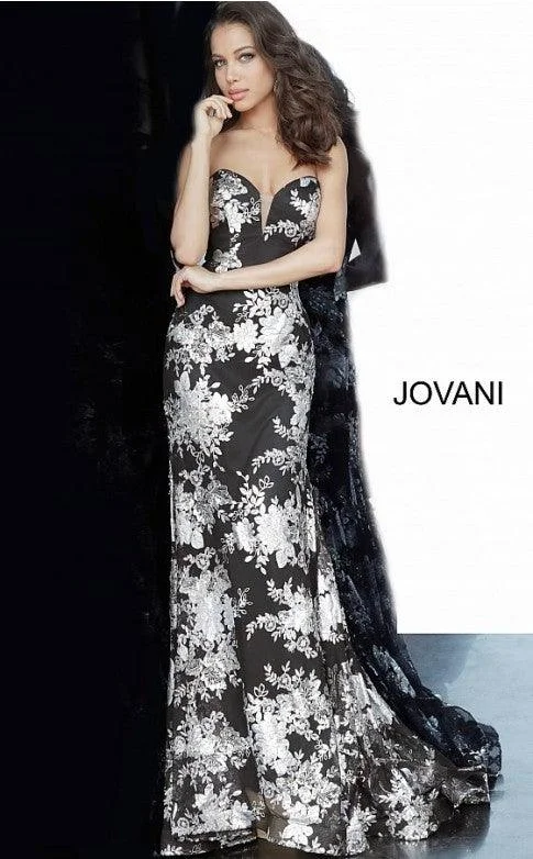 Evening Elegance Jovani 02475 Prom Long Formal Floral Print Dress