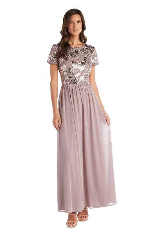 Limited Stock, Big Sale R&M Richards 7058P Long Formal Petite Sequins Dress