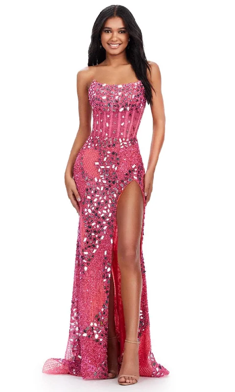 Trendy Urban Attire Ashley Lauren 11599 - Cut-Glass Scoop Evening Gown