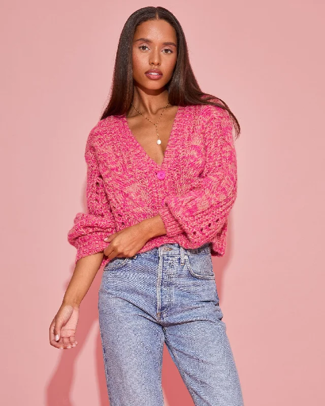 Mega Sale Strawberry Fields Cardigan - Strawberry Marl