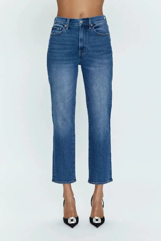 Seasonal Clearance Charlie High Rise Straight Jean In Blue