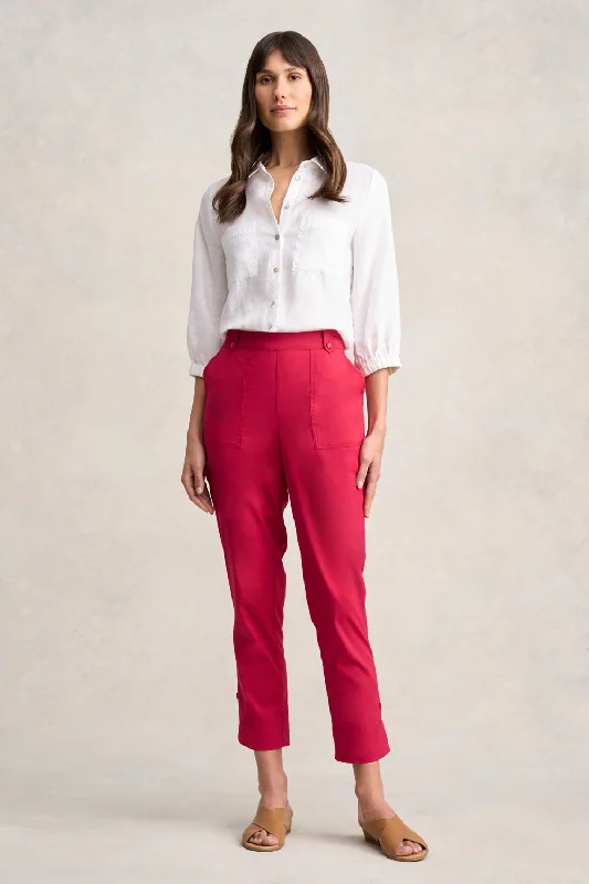 Chic And Comfortable Pocket Detail Capri Pant