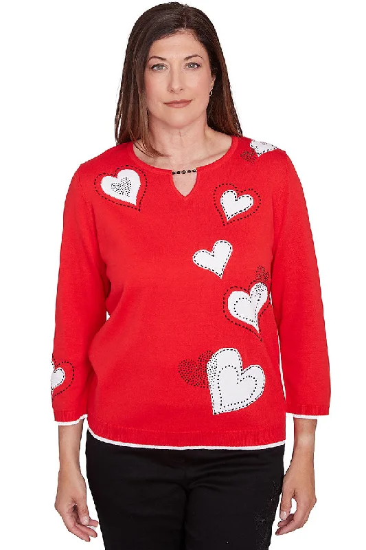 Comfort First Women's Fashion Wild At Heart Rhinestone Embellished Sweater