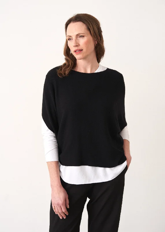 Casual Wear COSIMA SLEEVELESS SWEATER - BLACK