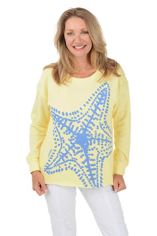 Trendy Street Style Starfish Drop Shoulder Sweatshirt