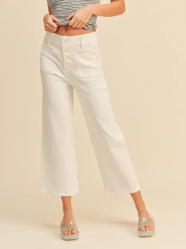 Laid-Back Elegance Pocket Trouser White