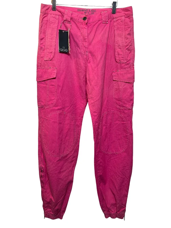 Season Appropriate Women's Collection Murphy & NYC Women's Pink Cargo Trousers (W34)