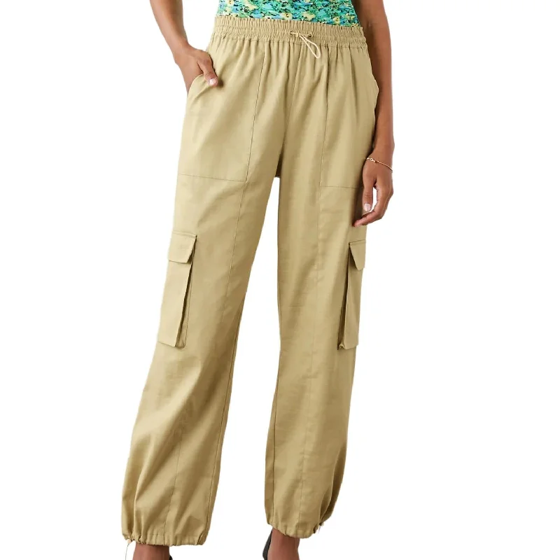 Get The Latest Trends Ollie Cargo Pant In Ochre