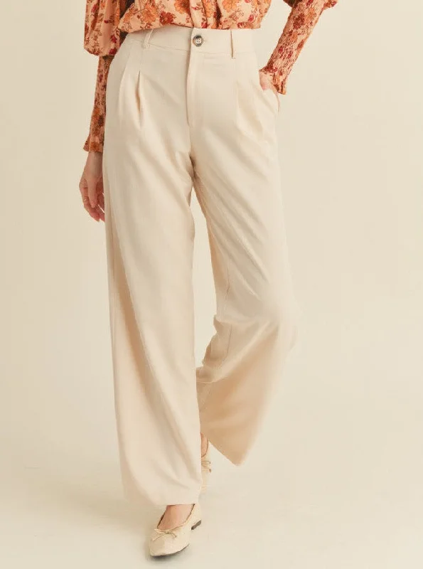 Eclectic Fashion Bambi Trouser in Oat Milk