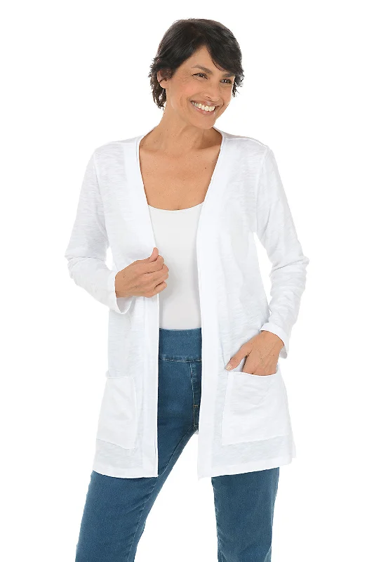 Bid Farewell To The Old Season Double Pocket Open Front Cardigan