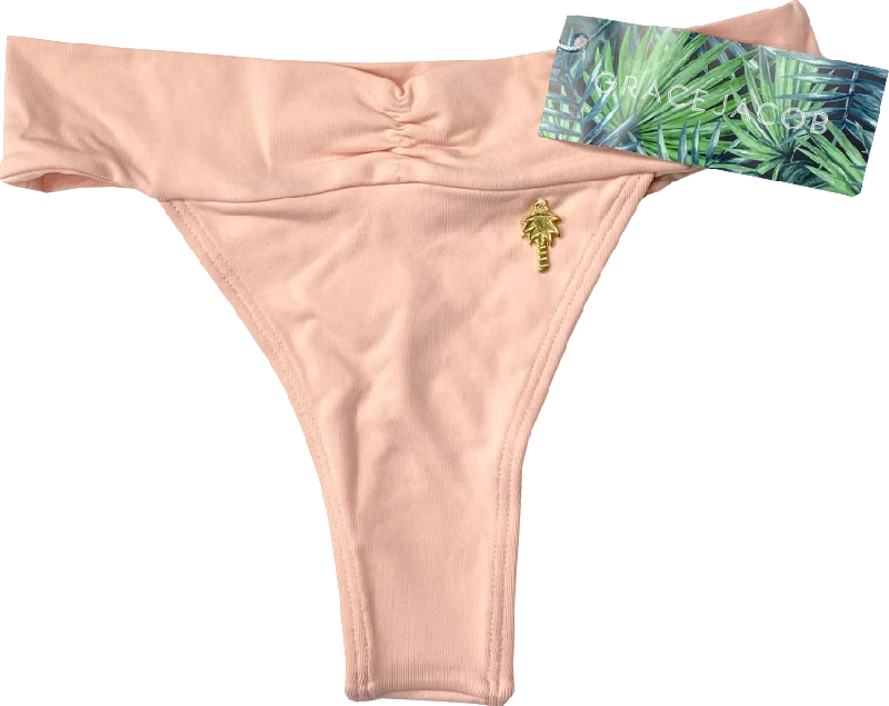 Chic Trends For The Fashion Savvy Grace Jacob Pink Thong Bikini Bottoms UK XS