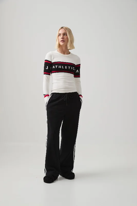 Athleisure Wear Special Offer Long Sleeve Logo Knit Top 407