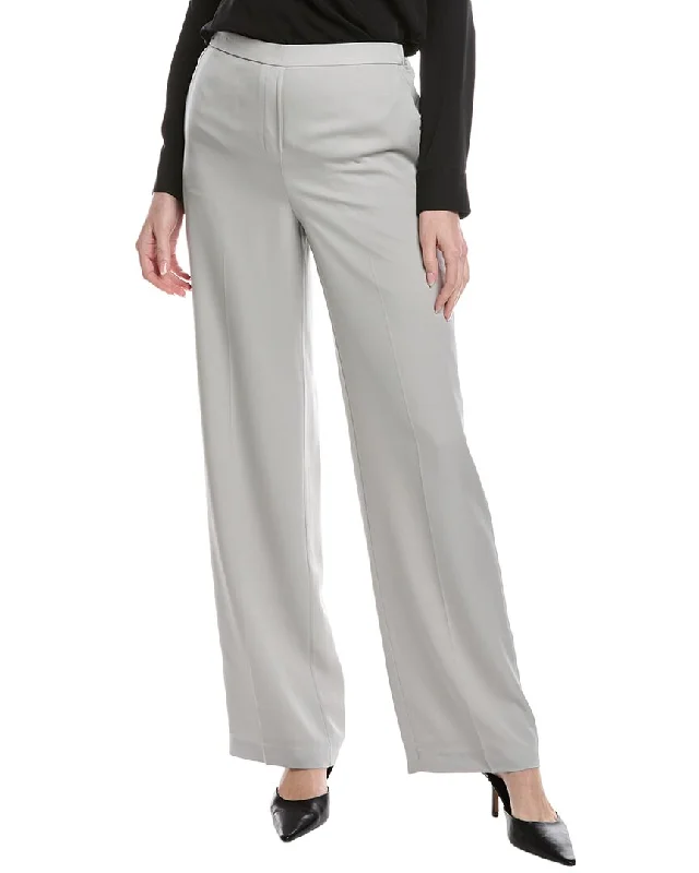 Versatile Wardrobe Essentials Theory Wide Pull-On Silk Pant