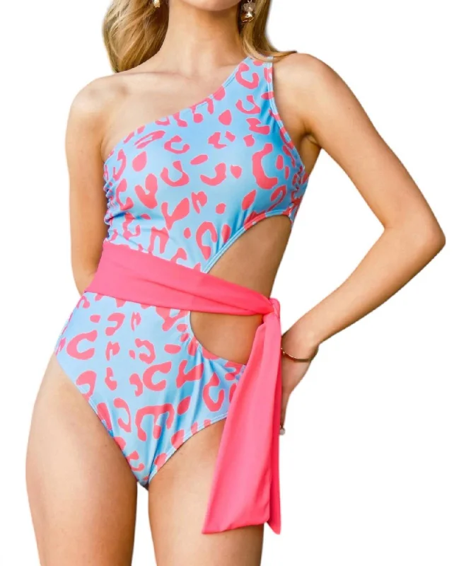 Exclusive Discount Summertime Fun Swimsuit In Blue/pink