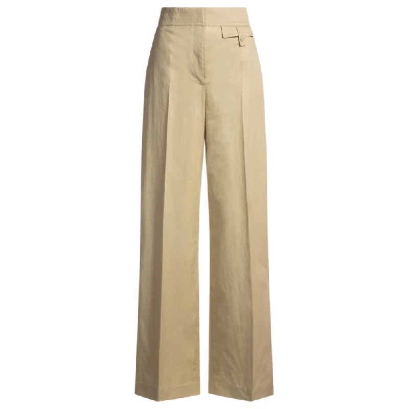 Big Sale Event High-waisted regular-fit trousers in airy stretch cotton