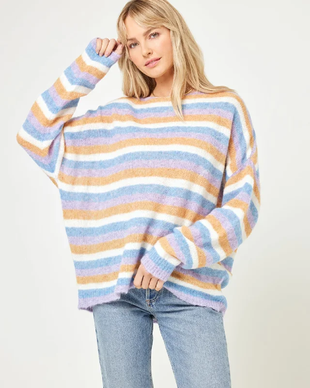 Stylish Statements Cozy Clouds Sweater - Beautiful Skies Stripe