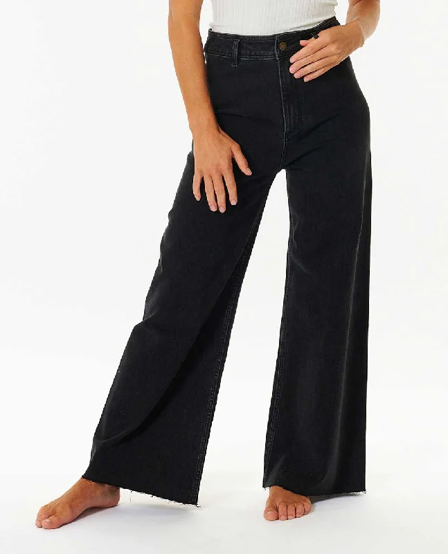 Hot Styles Rip Curl Holiday Denim Pants-Washed Black