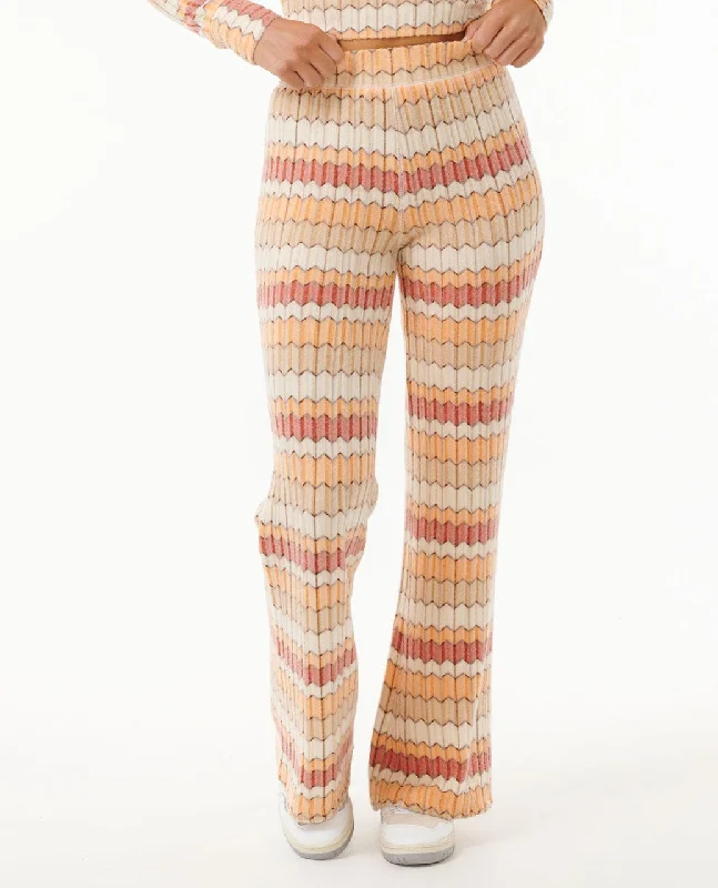 Chic Styles Rip Curl Cosy Flare Pants-Multico