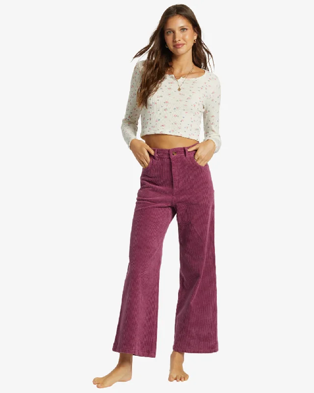 Trend Alert Billabong Be Free Cord Pants-Blackberry