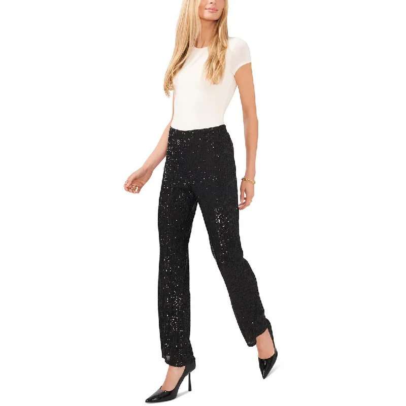 Runway Inspired Wear Womens Sequined Polyester Flared Pants