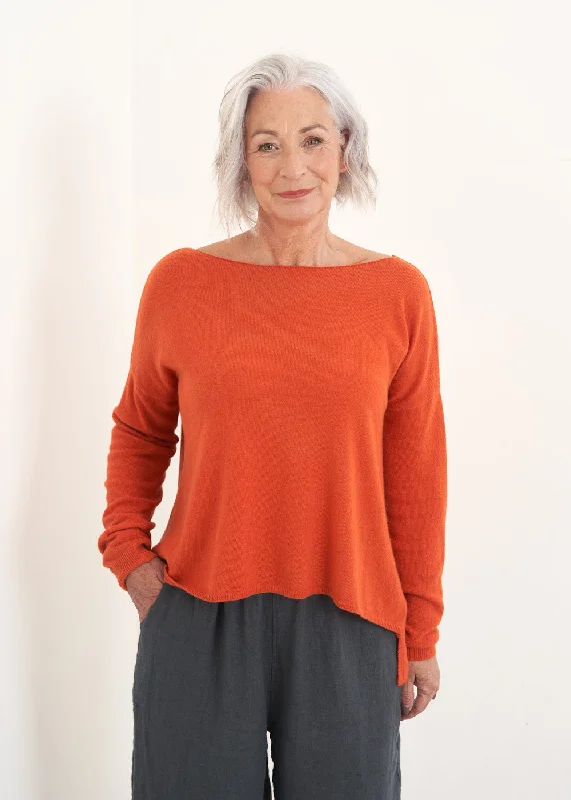 VIP Member Discount ROLO CASHMERE MIX JUMPER - ORANGE