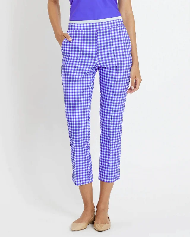 Sophisticated Outfits Tobi Gingham Pant In Iris