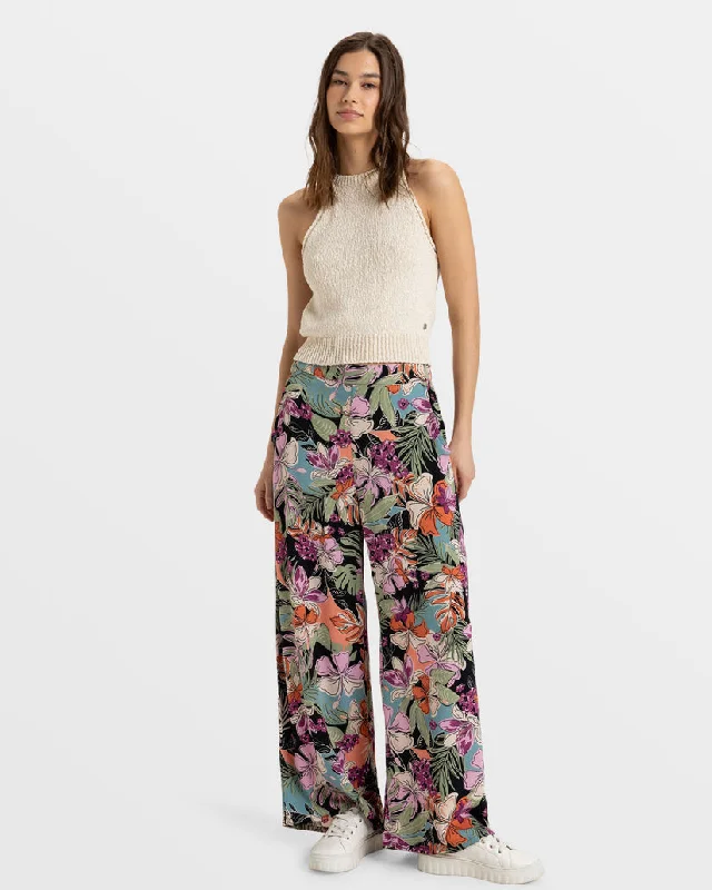 Latest Fashion Roxy Midnight Avenue Crepe Pants-Phantom Moody Tropical