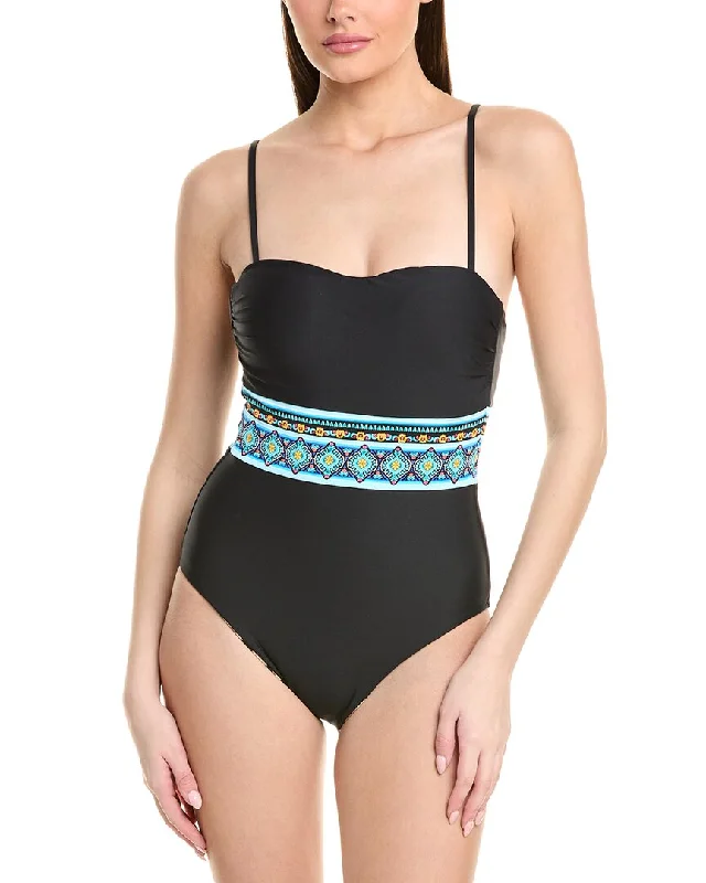 Clothes For Woman La Blanca Running Reversible Bandeau One-Piece