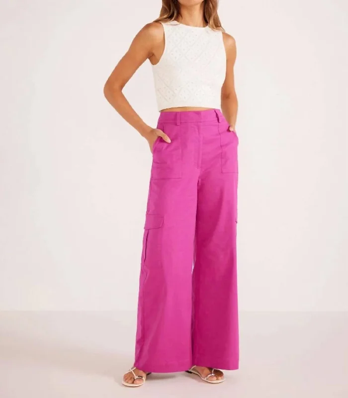 Clothing Woman Liora Cargo Pocket Pant In Orchid