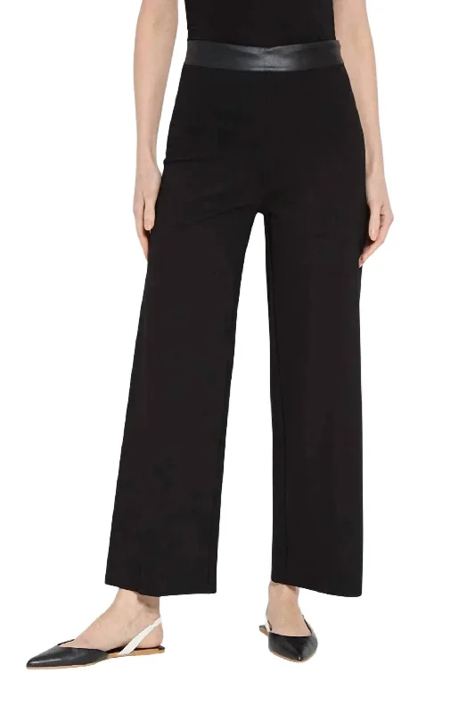 Exclusive Women’s Fashion Collection Denver Hi Waist Wide Leg Ponte Pant In Black