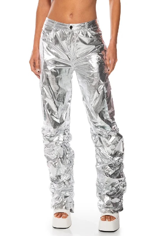 Trend Alert GLIMPSE OF MAGIC RELAXED METALLIC PANT