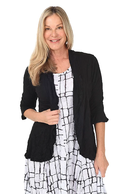 Chic Trends Unveiled Crinkle Bell Sleeve Cardigan