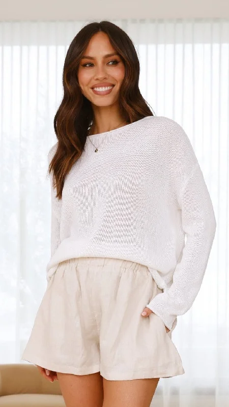 Trendy Aesthetics Lakoa Knit Top - White