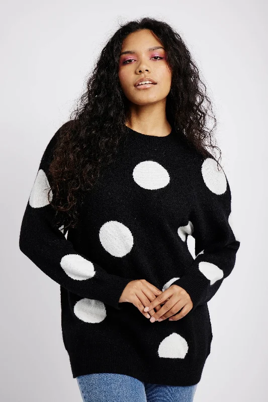 Winter Wardrobe Clearance Longer Length Jumper in Spot