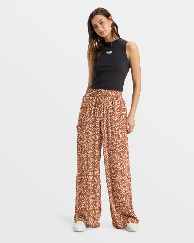 Trend Alert Roxy Forever And A Day Pants-Russet Freefallin Floral Fresh