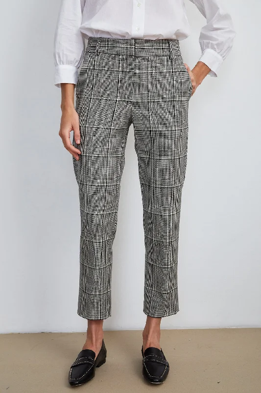 Laid-Back Elegance ABIGAIL PLAID STRAIGHT LEG PANT