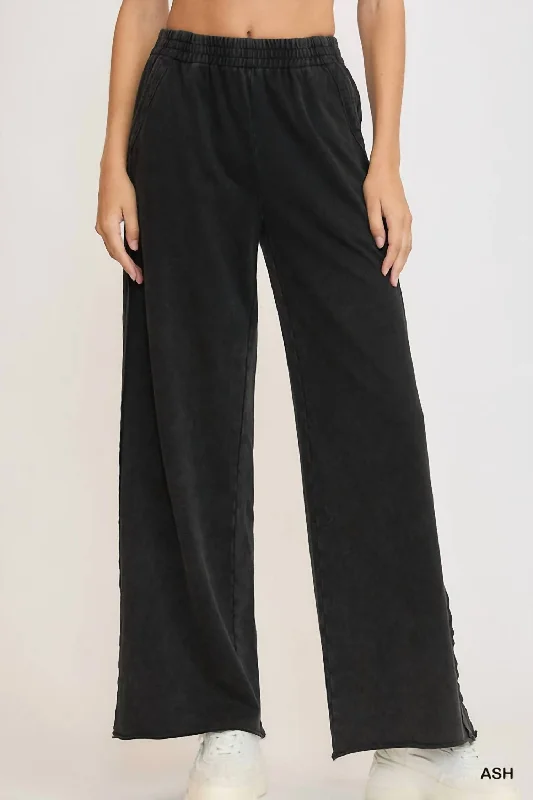 Unique Women’s Fashion Pieces Mineral Washed Wide Leg Pants