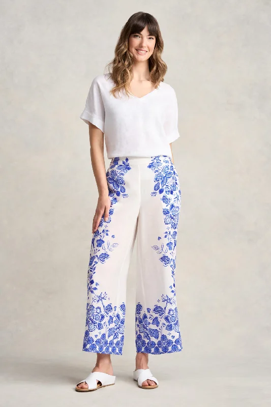 Chic Wardrobe Border Print 7/8th Pant