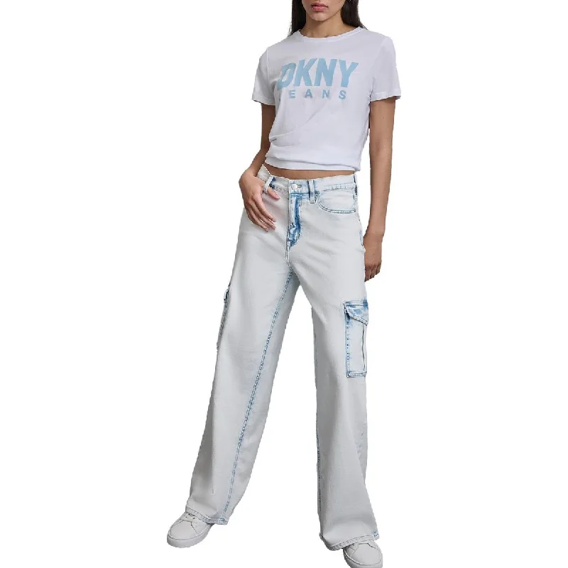 Women's Online Boutique Womens High-Rise Denim Cargo Pants