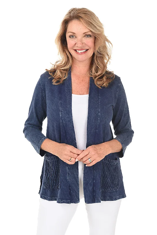 Versatile Wardrobe Essentials French Terry Double Pocket Cardigan