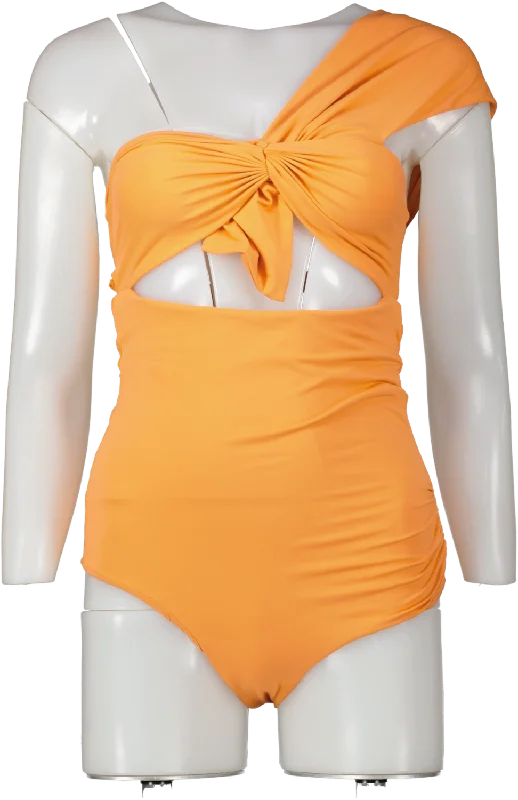 Outfits Ideas Marysia Orange Venice One-shoulder Cutout Swimsuit UK S