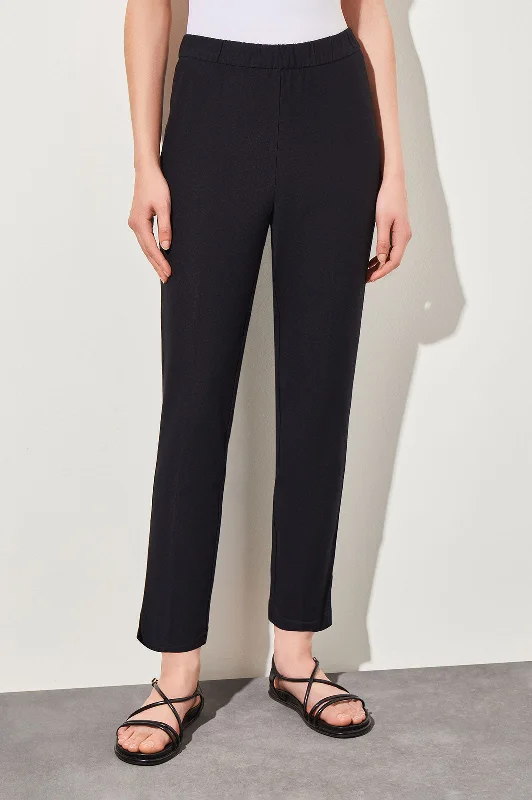 Ride The Style Wave Stretch Studio Crepe Straight-Leg Ankle Pants