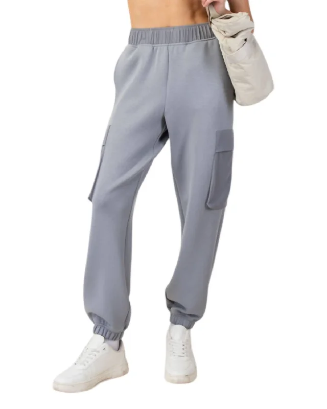 City Fashion Scuba Pocket Jogger In Grey