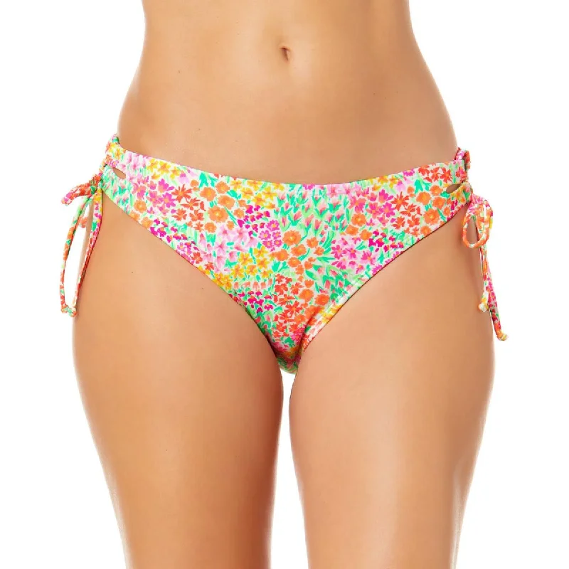 Catch Every Fashion Trend Juniors Womens Side Tie Floral Print Swim Bottom Separates