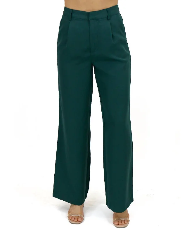 Latest Fashion Pocketed Wide Leg Pants In Everest